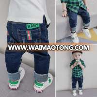 S60932B baby fashion custom-made style kid/children jeans elastic belt boys jeans